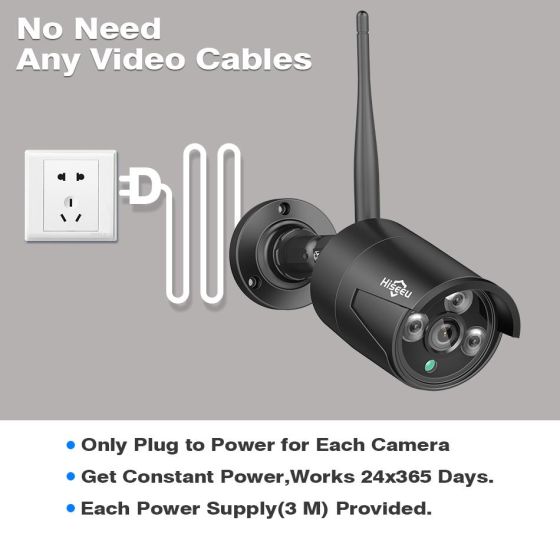 Hiseeu Wireless Nvr 1080p Hd Outdoor Home Security Camera System