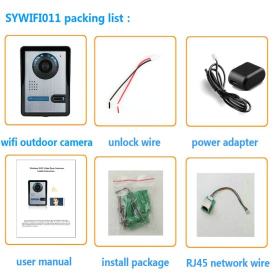 Mountainone Wireless WIFI Video Door Phone Clear Night Vision