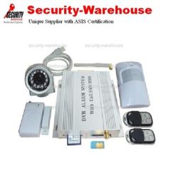 MMS Quad GSM Wireless Security Alarm SMS PIR Camera DVR SD Card