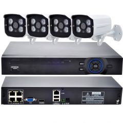 POE 2MP Network Surveillance Camera System Kit 4CH 1080P Full HD 15V POE NVR 4Pcs 2MP HD IP Cameras Outdoor ONVIF Set