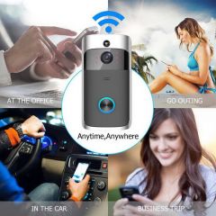 720p Home Video Smart WiFi Doorbell Wireless Doorbell with Camera Intercom Wireless Ring Doorbell