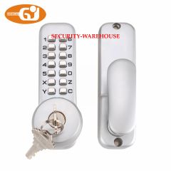 MECHANICAL DOOR LOCK PADLOCK PIN + KEY-10+4 BUTTONS NO KEY BATTERY ELECTRONICS ALL WEATHER 45-65MM THICKNESS 60MM CENTRE 