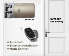 No Wiring Easy to Installation More Secure Anti-Theft 433MHz Invisible Remote Control Door Lock with 2 Remotes