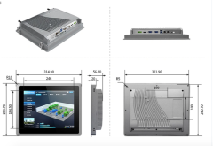 Fully Enclosed IP65 Water Proof Fanless Embedded Wall Mounted Industrial Panel PC Touch Screen 12 Inch