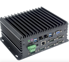 Phoenix Terminal Anti-Interference RS232 RS485 2 Gigabit Ethernet Fanless Industrial PC Mini Computer 12V