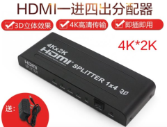 HDMI分割畫面1分4高畫質4k電腦監控分配器1進4出分線器hdmi一分四