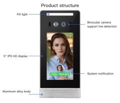 API Mqtt Integration Door Access Control Face Biometric Attendance Machine