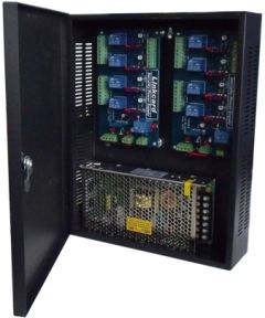 4CH 12V8A Centralized Access Control Power Supply Distribution Box Metal Case
