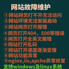 Website damage repair pagoda cannot be accessed and opened error report function abnormally open slow garbled code error report maintenance