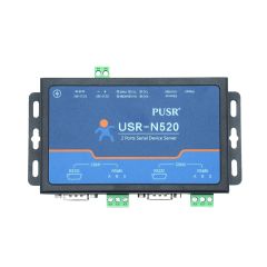 Industrial Dual Serial Port RS232 RS485 To Ethernet Converter Server IOT Device USR-N520 Support Modbus RTU To TCP