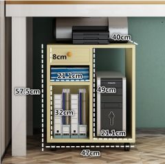 簡約打印機架可移動電腦主機架放置收納架帶滑輪主機箱臺式主機柜