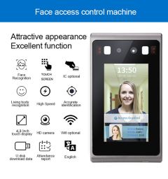 System Software Office Employee and Time Recording Face Detection Program Facial Recognition TCP IP Card Access Control Lock