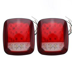 1 Pair Automobile LED Taillight Double Colors Tail Safety Warning Vehicle Flashing Emergency Lamp Tr