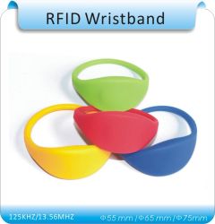 1 RFID reader+50pcs 7# IP68 waterproof silicone 125khz EM4100 rfid wristband/ RFID tags bracelet