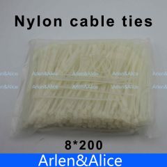 100pcs 8mm*200mm Nylon cable ties