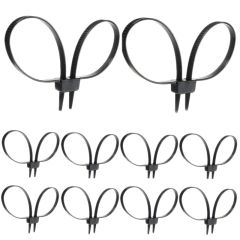 10pcs/Lot 12mmx700mm Plastic Double Flex Cuff Disposable Restraint Zip Tie Self Locking Nylon Cable 