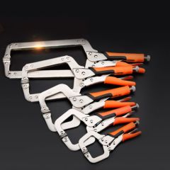 1pc Face Clamps Multi-function 6"-14"inch Steel C Type Clip Vise Locking Tightening Pliers Woodworki