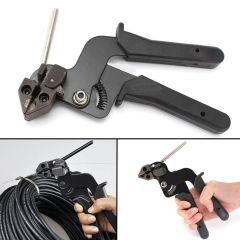 1pc Heavy Duty Cable Tie Tool Carbon Steel Cable Fasten Pliers Crimper Tensioner Cutter