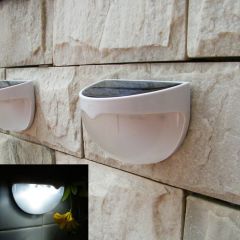 2018Waterproof 6 LED Solar Power Light Sensor Wall Light Outdoor Garden Fence Lamp