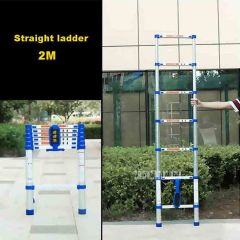 2M High-quality Thicken Aluminium Alloy Single-sided Straight Ladder Portable Household 7-Step 