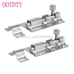 2Pcs 2" Stainless Steel Door Lock Latch Slide Straight Barrel Bolt Clasp Set New S08 Drop ship