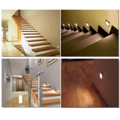 2Pcs/Lot PIR motion Det Light sensor 86 box stair light led infrared human body induction lamp