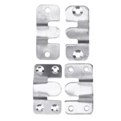 2pcs Multi-functional E-type Stainless Steel Cabinet Door Safety Lock Latch