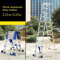 3.25M+3.25M High Quality Thickening Aluminium Alloy Herringbone Ladder Portable Household Telescopic