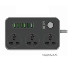 3 Socket+6 USB Ports USB Power Strip Smart Home Socket Surge Protector Fast Charging Home Extension 