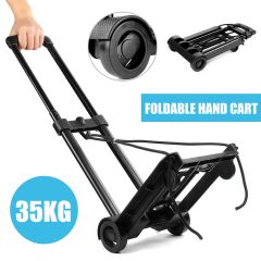 35KG Foldable Hand Luguagge Trolley Cart Adjustable Metal Alloy Handcart Heavy Duty Luggage Trolley 