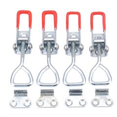 4PCS Adjustable Toggle Latch Catches Lock Spring Loaded Toggle Case Box Cabinet Box Lever Handle Cla