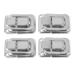 4pcs Silver Fastener Toggle Lock Latch Catch Practical Locks for Suitcase Case Boxes