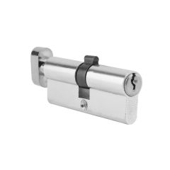 70mm Aluminum Metal Door Lock Cylinder Home Security Anti-Snap Anti-Drill With 3 Keys Silver Tone Se
