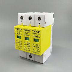 AC SPD 3P 10KA~20KA  D ~385V  House Surge Protector protection Protective Low-voltage  Arrester Devi