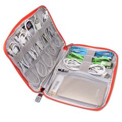 BUBM Electronics Accessories Carry Bag / Cable Organizer with Cable Tie and Handle Small Size