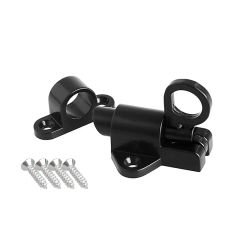 Black Window Gate Security Pull Ring Spring Bounce Door Bolt Aluminum Latch Lock