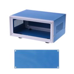 Blue Metal Enclosure Project Case DIY Junction Box 6.7" x 5.1" x 3.1" 