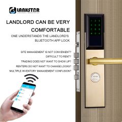 Bluetooth RFID Card Password Intelligent Lock Anti-theft Door Electronic Smart Lock Mechanical Key 3