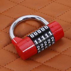 Coded Lock Alloy Combination 5 Digit Password Safety Lock Wide Shackle Combination Padlock for Backp