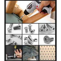 Cordless Handheld Electric Screwdriver Set Household Lithium-Ion Rechargeable Drill Power Gun Tools