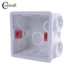 Coswall Adjustable Mounting Box Internal Cassette 86mm*83mm*50mm For 86 Type Switch and Socket White