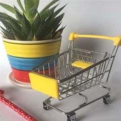 Creative Supermarket Mini Shopping Cart Trolley Metal Simulation Kid Toy