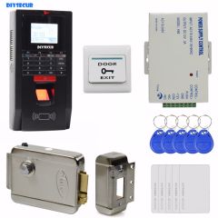 DIYSECUR Full Complete LCD Fingerprint And Id Card Reader Password Keypad Door Access Control System