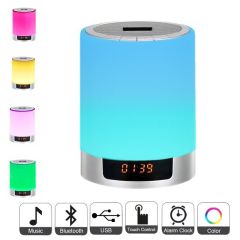 Digital Sensor LED Bedside Lamp + Dimmable Warm Light amp Color Changing LED Alarm Clock with Wirele