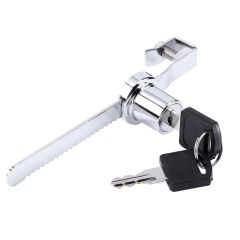 Durable Anti Rust Zinc Alloy Double Keys Glass Sliding Lock Office Desk Safety Lock 