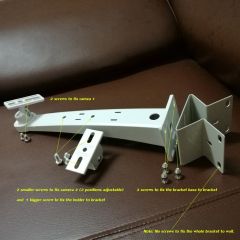 External Double CCTV Cameras Right Angle 90 degree Corner brackets Mounting Stands Holder corner