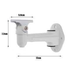 GADINAN CCTV Wall Mount Stand Aluminum Metallic Silver Bracket Indoor Outdoor for Bullet Camera IP