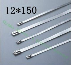 High Quality 100pcs 12mmx150mm Self-Locking Stainless Steel Zip Cable Tie Lock Tie Wrap