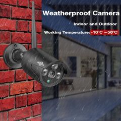 Hiseeu Wireless NVR 1080P HD Outdoor Home Security Camera System 4CH CCTV Video Surveillance NVR Kit