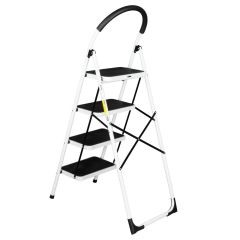 Household Portable Folding Stool Heavy Duty Industrial Lightweight 4-Step Iron Ladder Multifunctiona